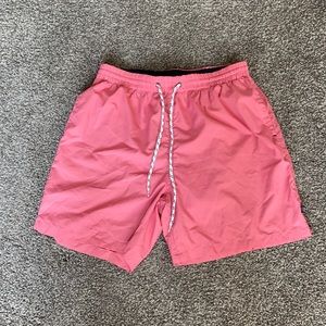 21 MEN swim trunks size LG salmon/pink color